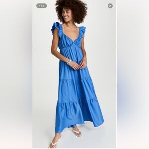 English Factory Ruffle Sleeve Maxi Dress